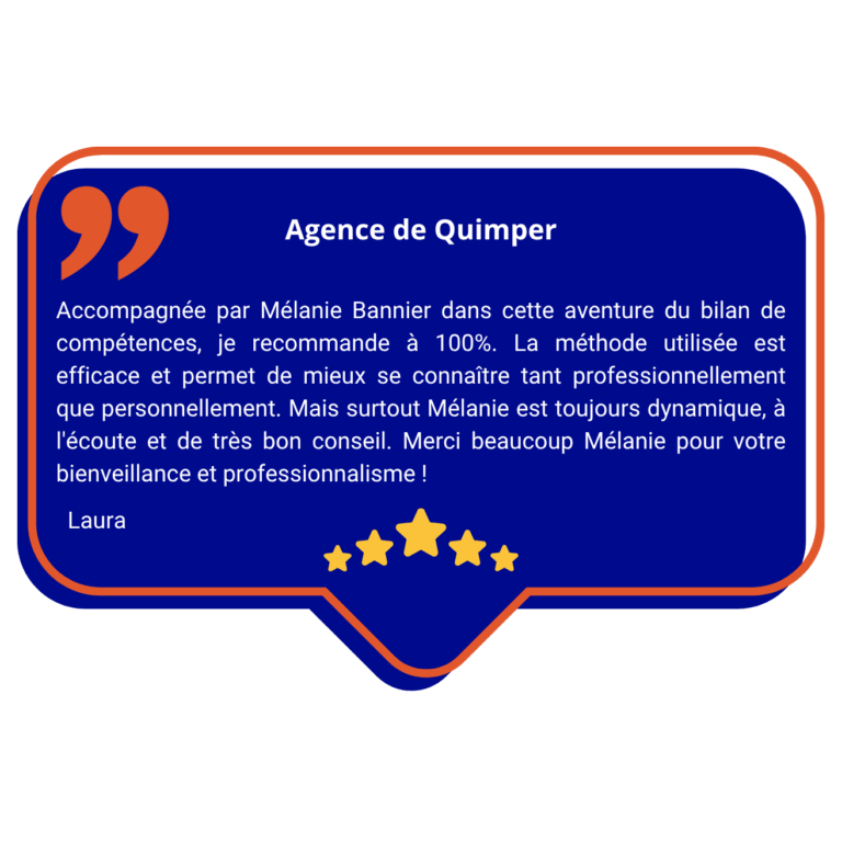 Avis Google de l'agence de Quimper avec Mélanie Bannier